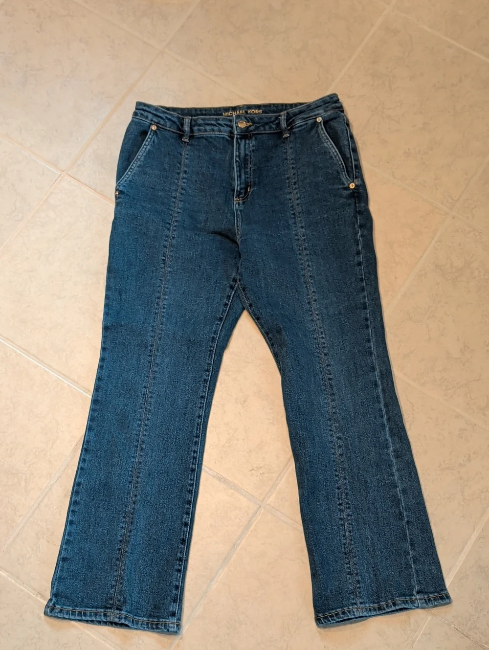 Michael Kors Dark Blue Flared Jeans Women